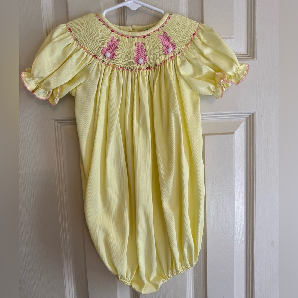 Easter rabbit Classic Whimsey bubble and Rare Editions pants set. 2T/24m